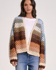NEUTRAL MULTI STRIPE CARDIGAN