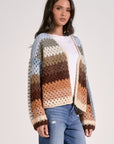 NEUTRAL MULTI STRIPE CARDIGAN