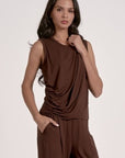 COCOA DRAPED TANK