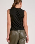 BLACK DRAPED TANK