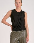BLACK DRAPED TANK