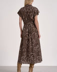 BROWN NAZCA PRINT DRESS