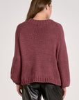 PLUM CREWNECK SKI SWEATER