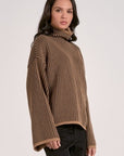 TAN/BLK STRIPED SWEATER