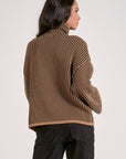 TAN/BLK STRIPED SWEATER