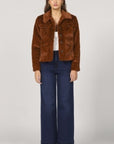 D+J AUTUMN BURNING WOOD FAUX FUR JACKET