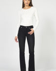 D+J BLACK VELVET DENIM PANT