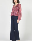 D+J POMEGRANATE FLAME SILKY TOP