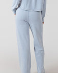 WASHED LIGHT BLUE KNIT LOUNGE PANT