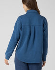 INDIGO WASHED KNIT SHIRT