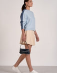 LIGHT TEAL/TEAL COLOR BLK SWEATER