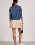 LIGHT TEAL/TEAL COLOR BLK SWEATER