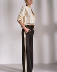 BLACK W/NATURAL STRIPE PANT