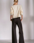 BLACK W/NATURAL STRIPE PANT