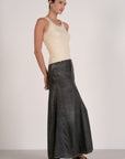 CREAM TANK W/BLACK CONTRAST