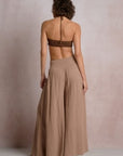 TAUPE PALAZZO PANTS