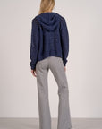 NAVY FULL ZIP CARDIGAN