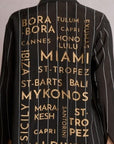 BLACK STRIPED BORA BORA SHIRT/COVER-UP