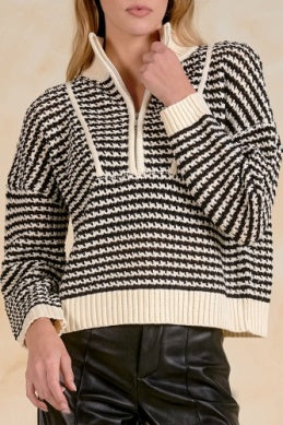 3/4 ZIP SWEATER