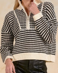 3/4 ZIP SWEATER