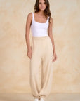 PLEATED KNIT PANTS