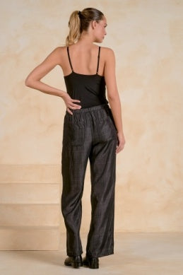 BLACK WASH DRAWSTRING PANT