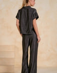 BLACK WASH JUMPER W/WIDELEGS