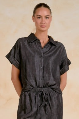 BLACK WASH JUMPER W/WIDELEGS