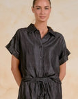 BLACK WASH JUMPER W/WIDELEGS