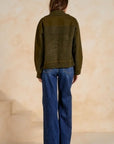 OLIVE MIXED MEDIA JACKET