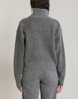 DEX DARK GREY MELANGE ZIP-UP CARDIGAN