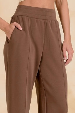 BROWN PULL ON PANTS