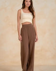 BROWN PULL ON PANTS