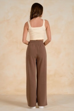 BROWN PULL ON PANTS