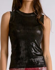 BLACK GLITTER TANK