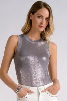SILVER GLITTER TANK