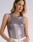 SILVER GLITTER TANK