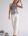 SILVER GLITTER TANK