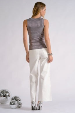 SILVER GLITTER TANK