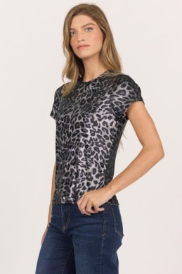 D+J FOIL ANIMAL PRINT TOP