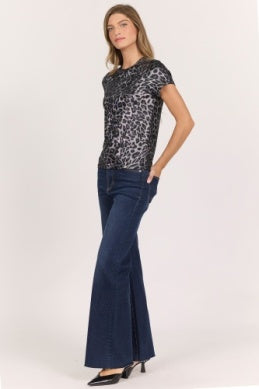 D+J FOIL ANIMAL PRINT TOP