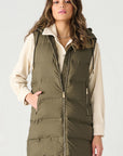 DEX ARMY GRN PUFFER VEST