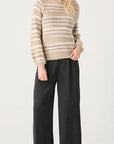DEX NEUTRAL SEQUIN STRIPE SWEATER