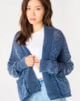 DEX BLUE WASHED CARDIGAN