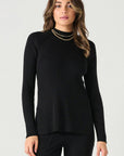 DEX MOCK NECK RIBBED TUNIC SWEATER