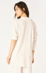 NEUTRAL STRIPE OVERSIZED BUTTON FRONT SHIRT