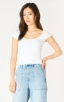 WHITE TOP W/PEARL DETAIL