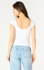 WHITE TOP W/PEARL DETAIL