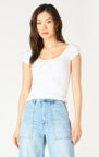 WHITE TOP W/PEARL DETAIL