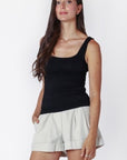 B+T BLK TANK W/SIDE RUCHING
